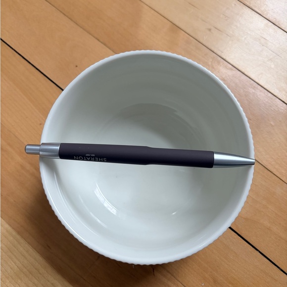 Brown Ribbed Ceramic Bowl - Picture 2 of 2